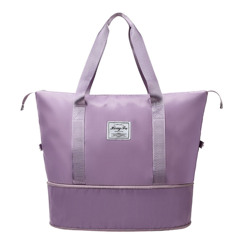 Women's AOTTLA casual handbag/carry on luggage bag for traveling. Double zipper on bottom to expand bag..