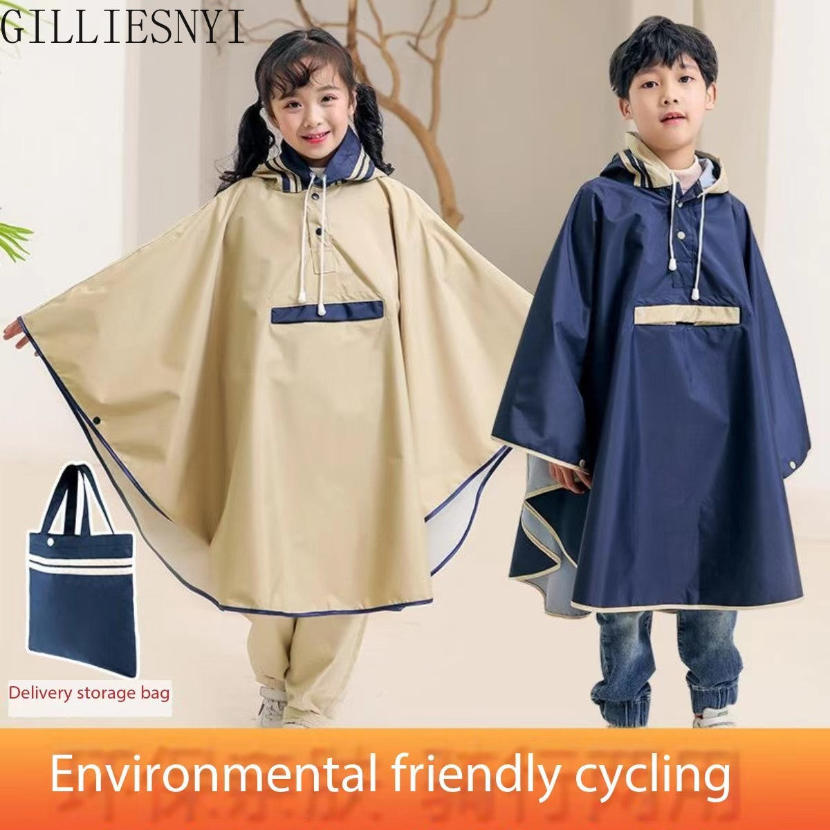 Adult/Children's Poncho Raincoat.