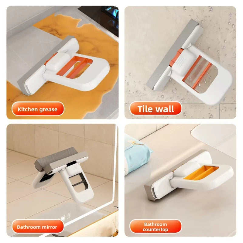 Multi-Function Telescopic Mini Mop Glass Cleaner With Detachable Handle
