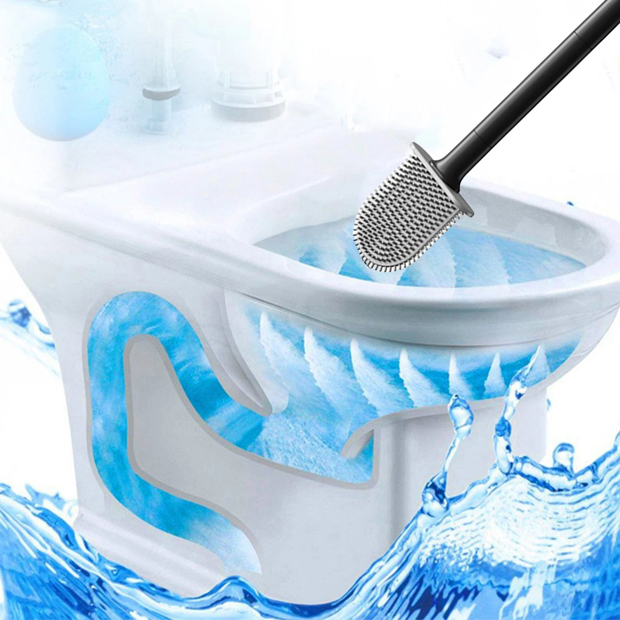 Silicone Toilet Brush Set with Holder