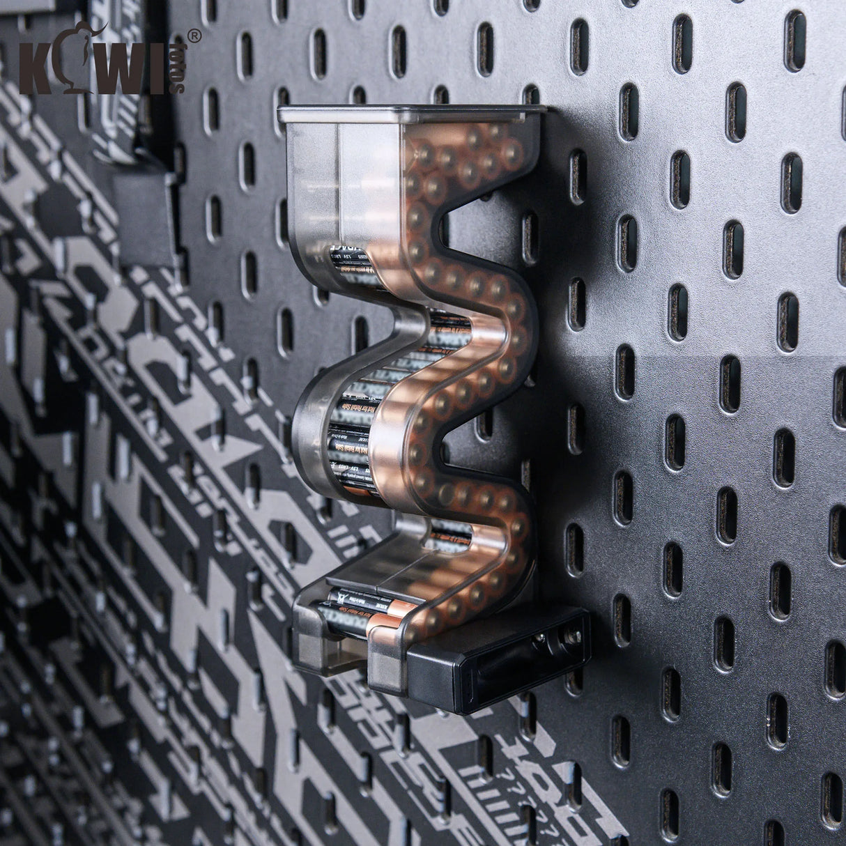 Battery Ladder Dispenser For 35 AAA Or 27 AA With Tester