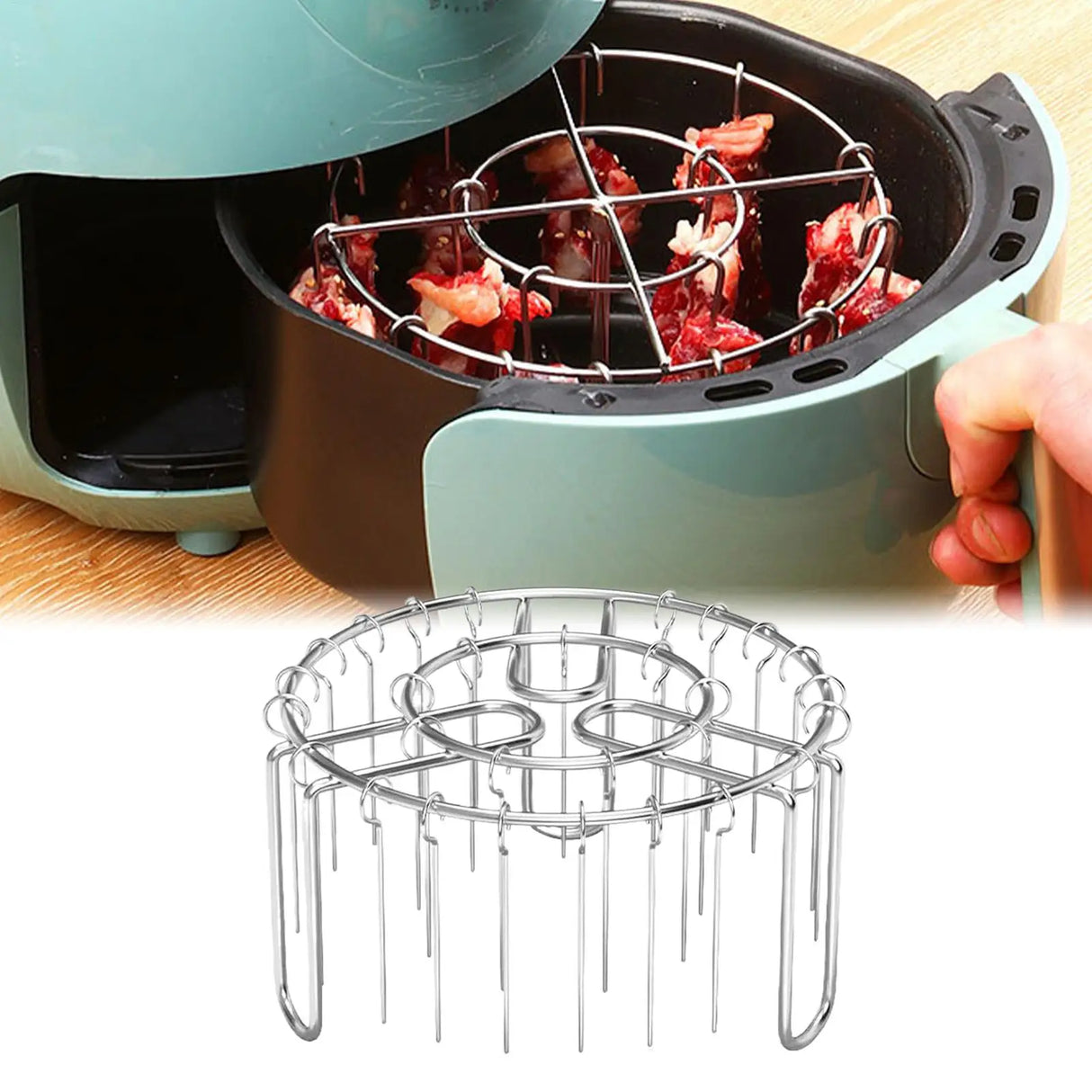 Stainless Steel Hanging Non-Stick Air Fryer Grill Rack