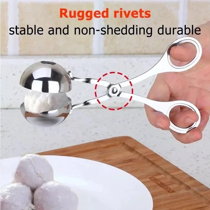 Stainless Steel Meatball Shaper Or Fruit Scoop.