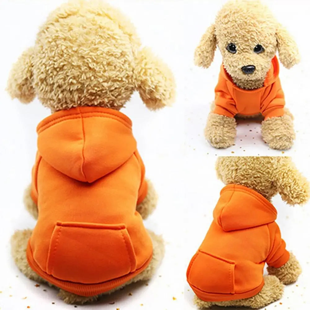 Pet Two-legged Hooded Sweatshirt With Pocket.