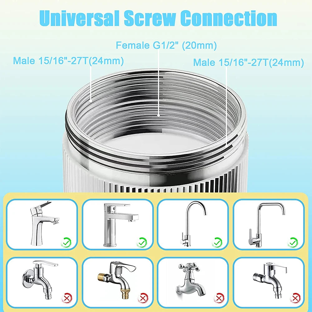 Metal 1440° Rotatable Extension 2 Mode Faucet Sprayer