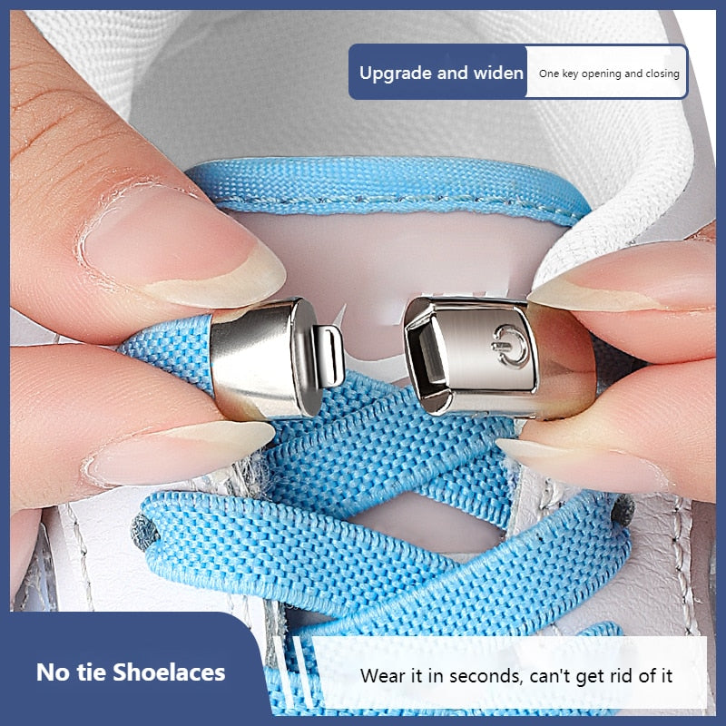 8MM Widened Flat Press Lock Shoelaces.