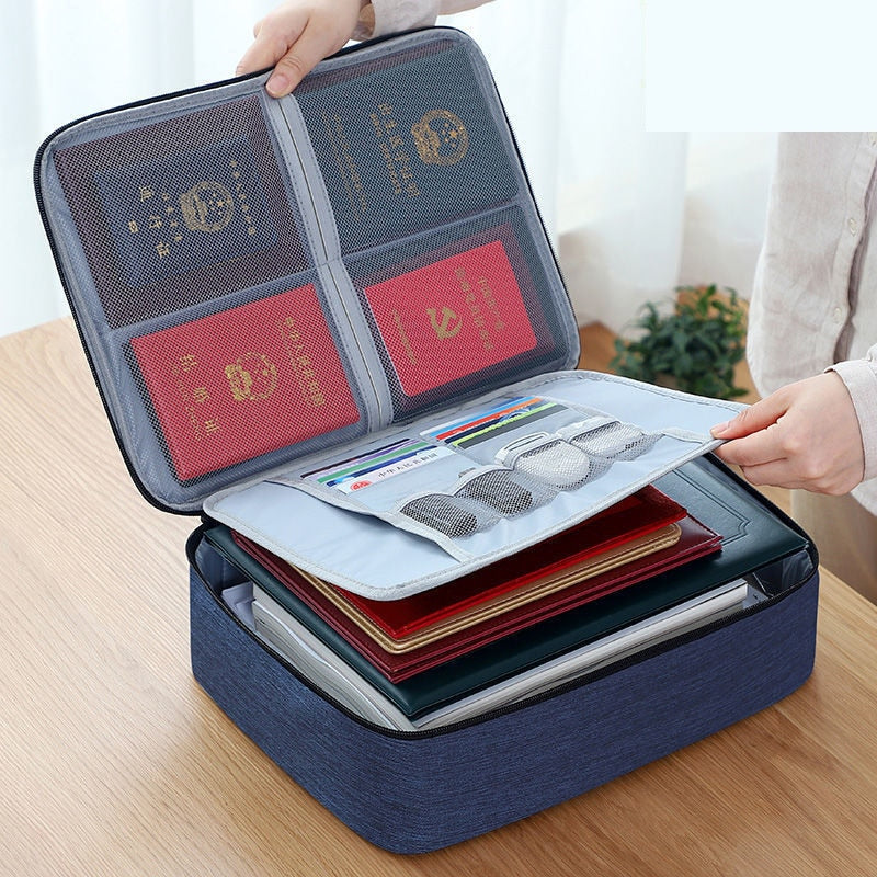 3-layers Document Storage Box With Password Lock.