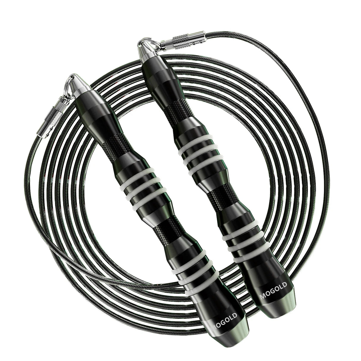 MOGOLD Durable Steel Wire Knot-Free Fitness Non-Slip Jump Rope |
