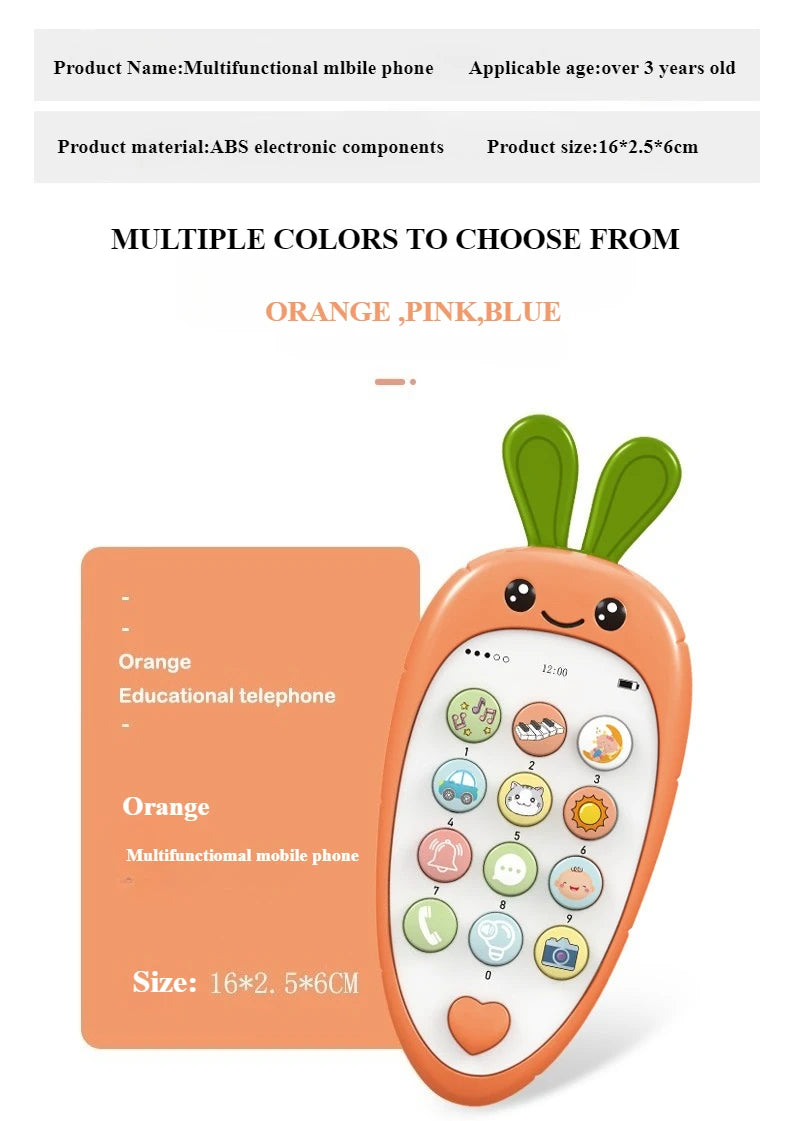 Children's Soft Plastic Music And Light Simulation Mobile Phone