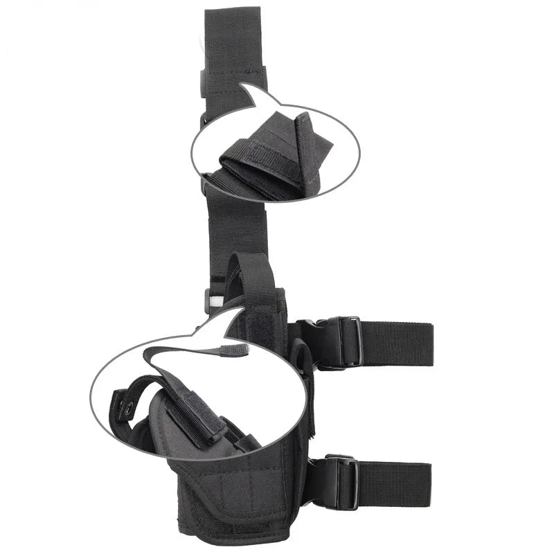 Universal Tactical Right Hand Leg Gun Holster For Airsoft Glock, Beretta Handgun
