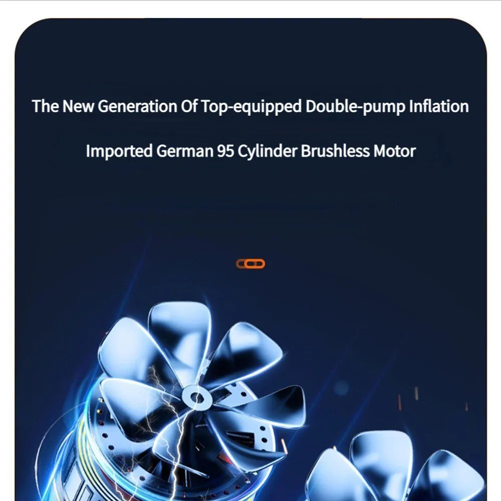 Wireless Car, Motorcycle Or Bicycle Air Compressor