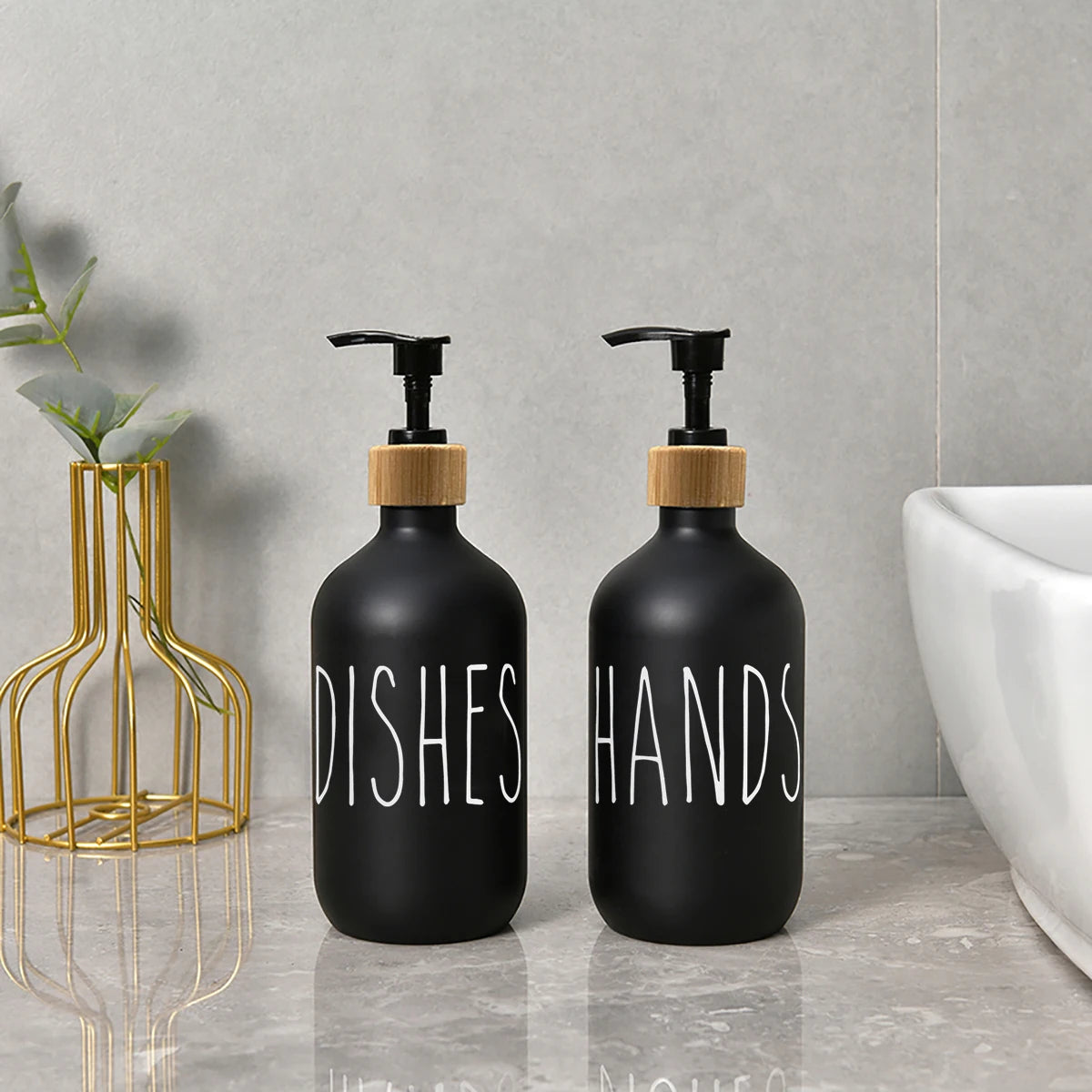 Matte Black Soap Dispensers
