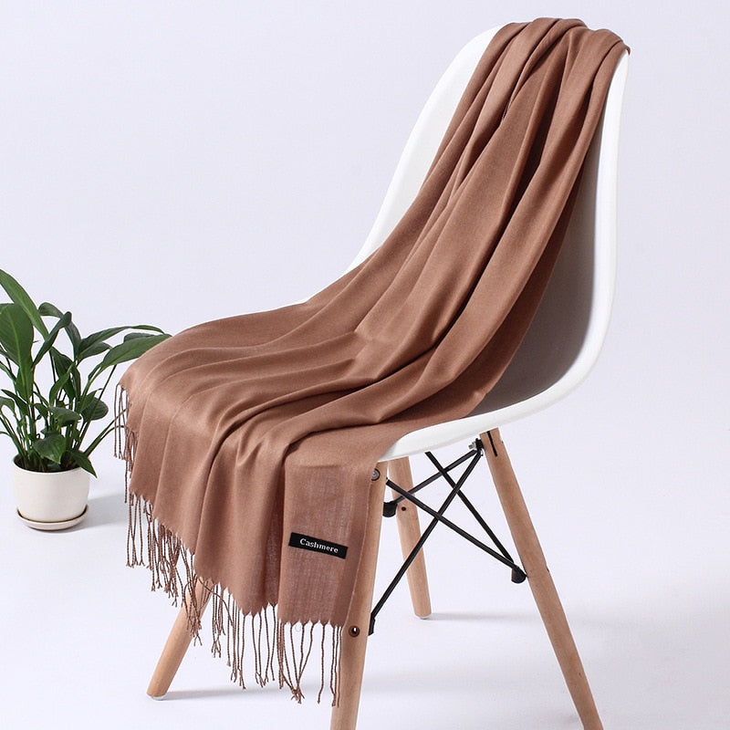 Women's cashmere shawl, hijab, warm scarf. 32 Foulard colors to pick from.