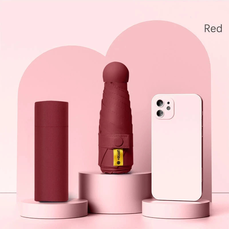 UPF50+ Mini Vinyl Capsule Folding Umbrella