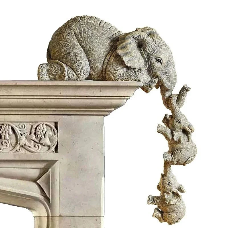 3 Pcs/set Resin Mini Elephant Figurines