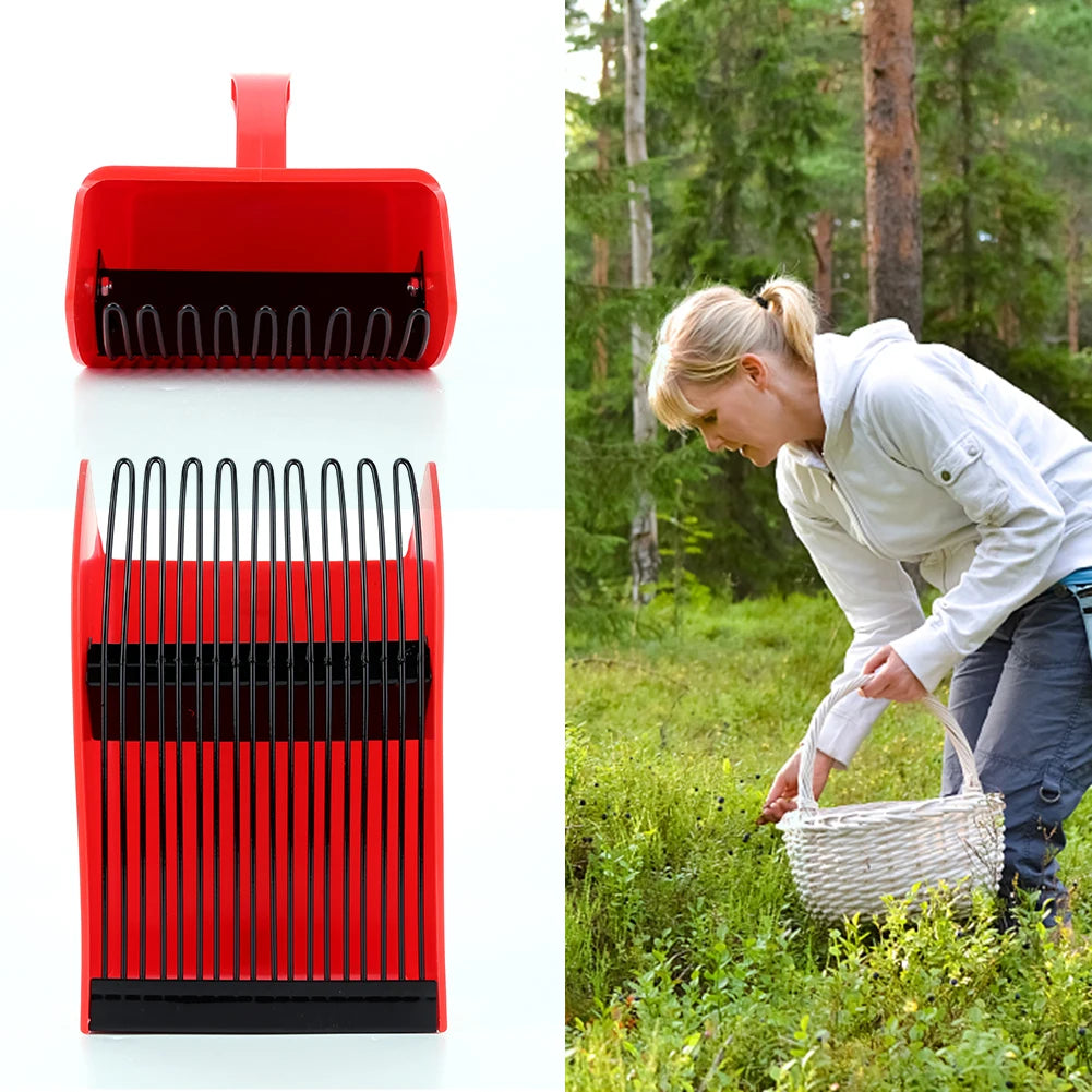 Ergonomic Plastic Berry Picker Rake with Metal Comb