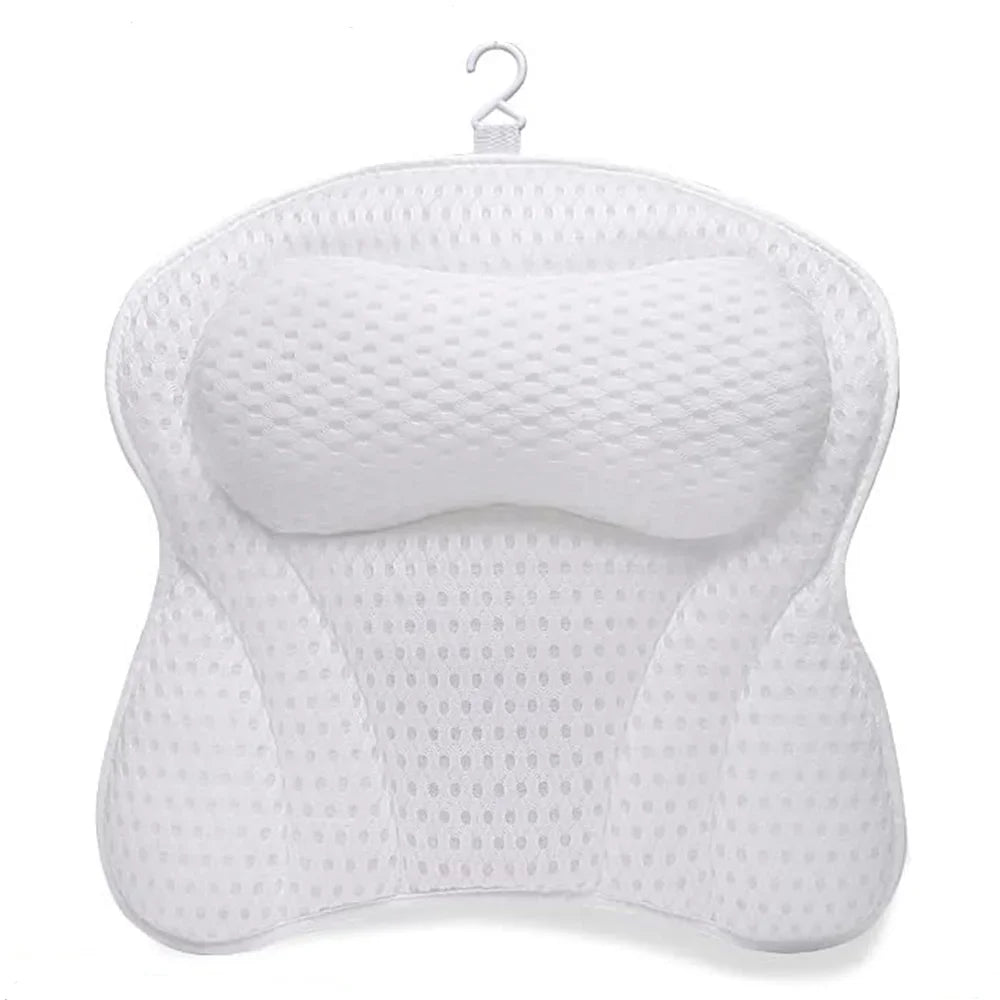 Bath Pillow for Neck & Back Support with Strong Suction Cups