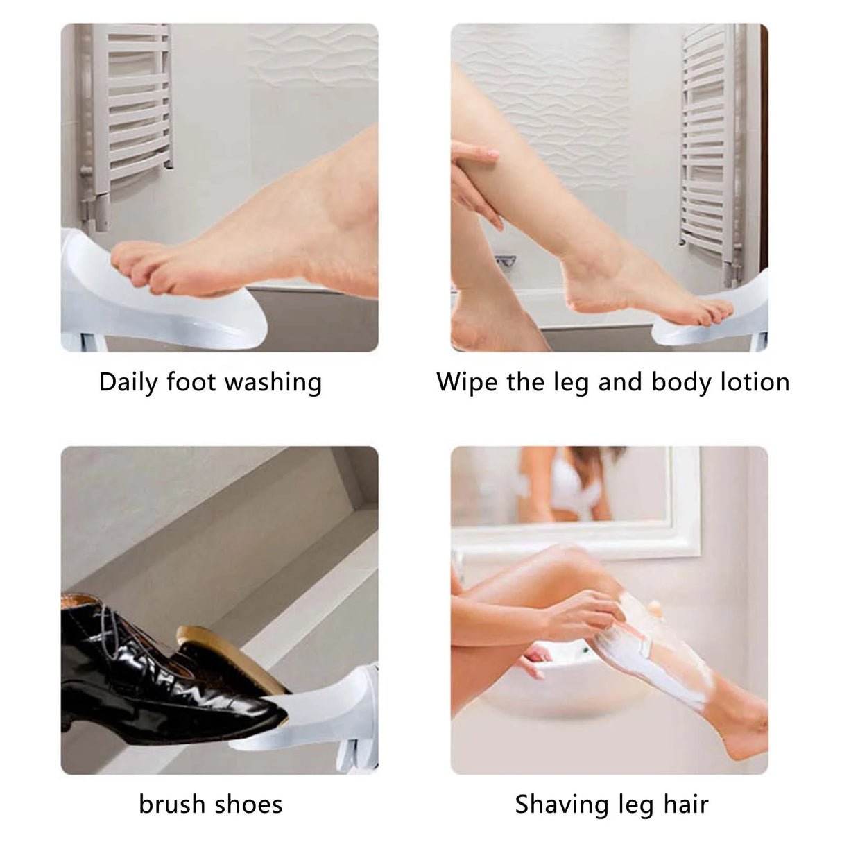 Bathroom Shower Foot Rest With Suction Cups