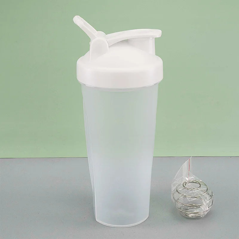 600ml Portable Protein Powder Shaker Bottle Leak Proof Water Bottle for Gym Fitness Training Sport Shaker Mixing Cup with Scale