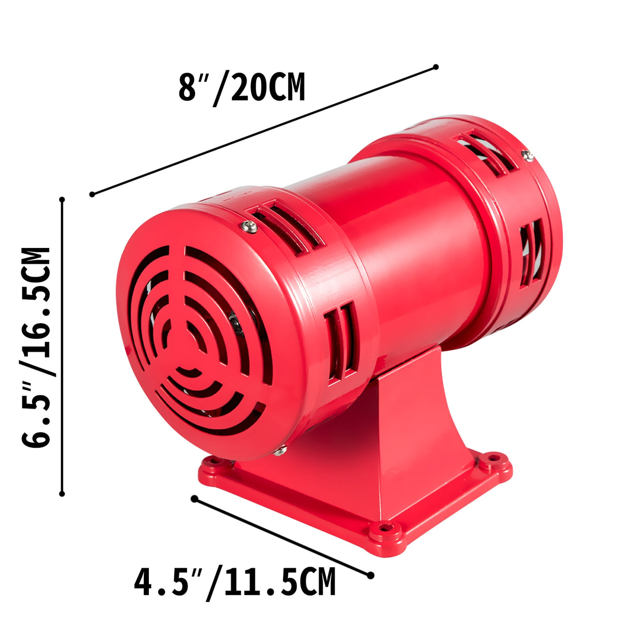 VEVOR 400W Air Siren Boat Alarm with Low-Noise140 Decibel. Outside made of steel, motor driven Emergency Warning MS-490