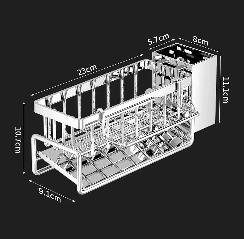 Plastic Multi-Functional Sink Organizer for Kitchen & Bathroom