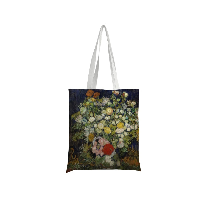 Van Gogh Oil Painting Canvas Shoulder Bags.