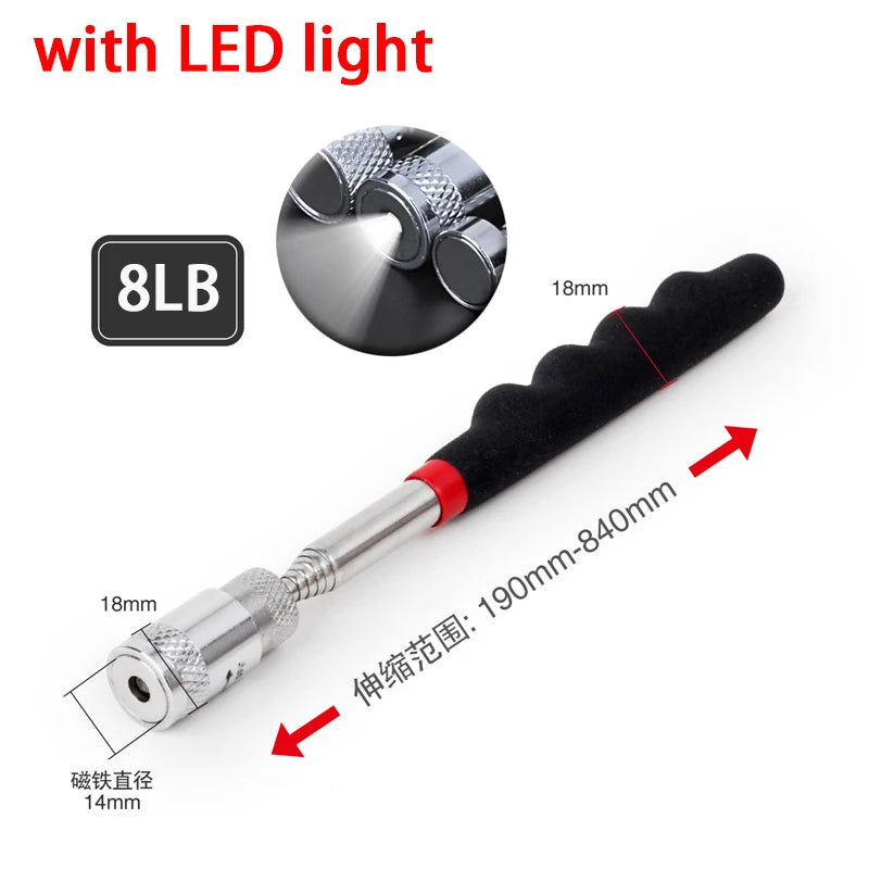 Mini Extendable Magnetic Rod To Pickup Nuts Or Bolts