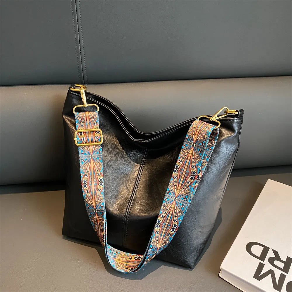 MOODS Soft PU Leather Designer Luxury Shoulder Bag.