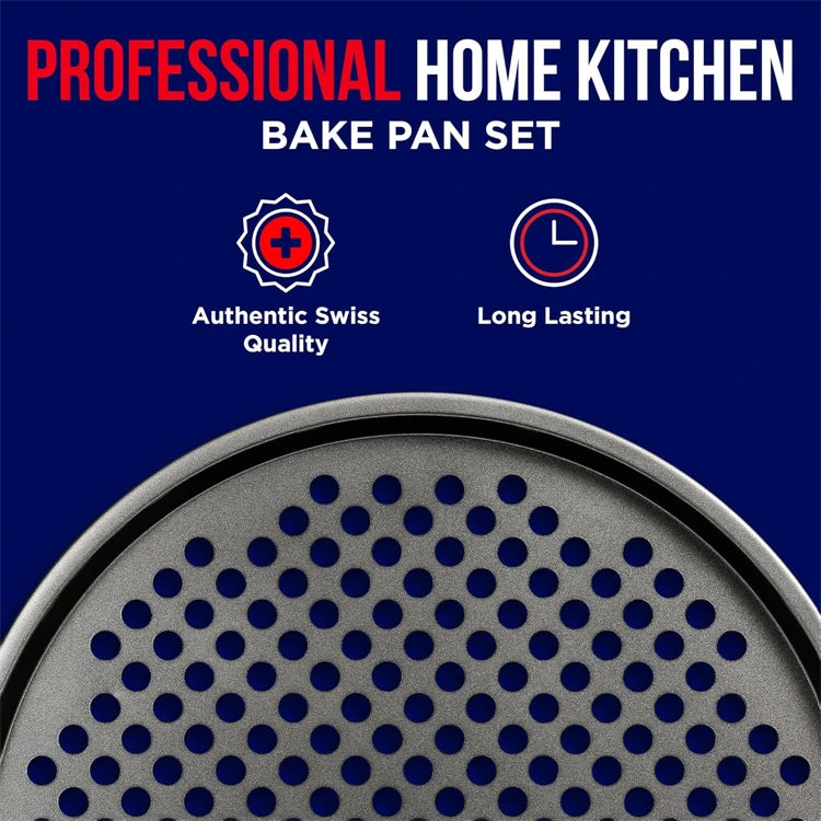 4 Size Nonstick Carbon Steel Pizza Pan with Holes