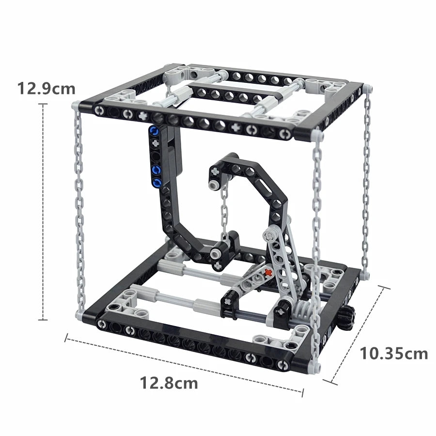 MOC Anti-Gravity Building Brick Set With Technical Suspension Tension Balancing Frame