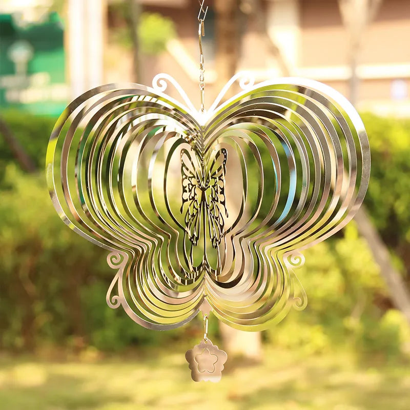 3D Rotating Butterfly Wind Spinner.