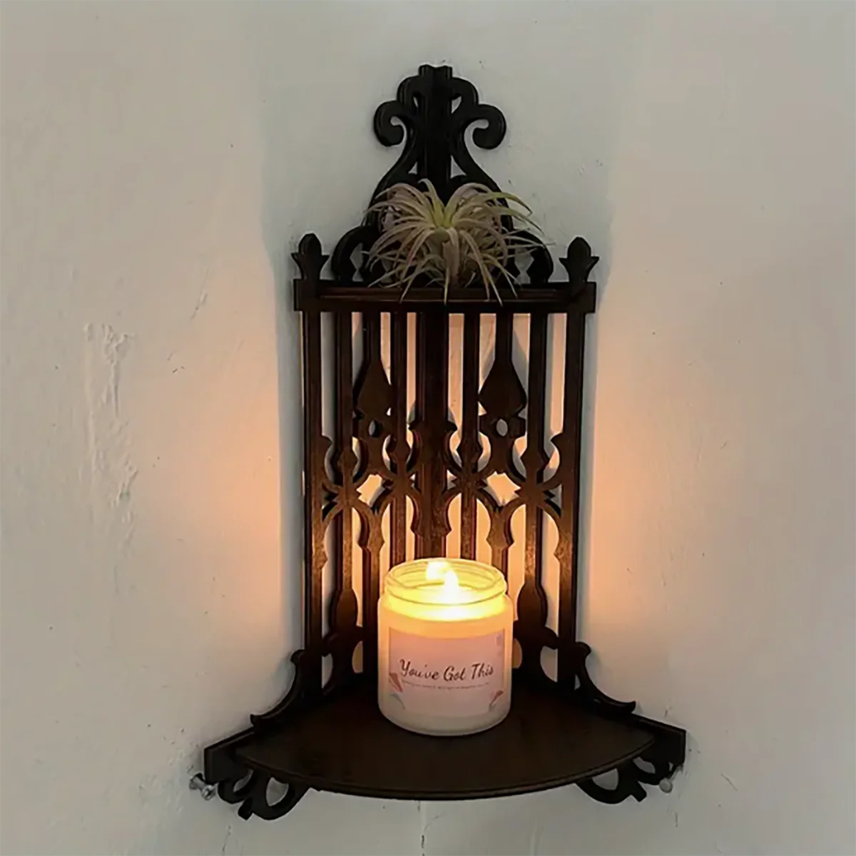 1 Piece Decorative Black Corner Rack