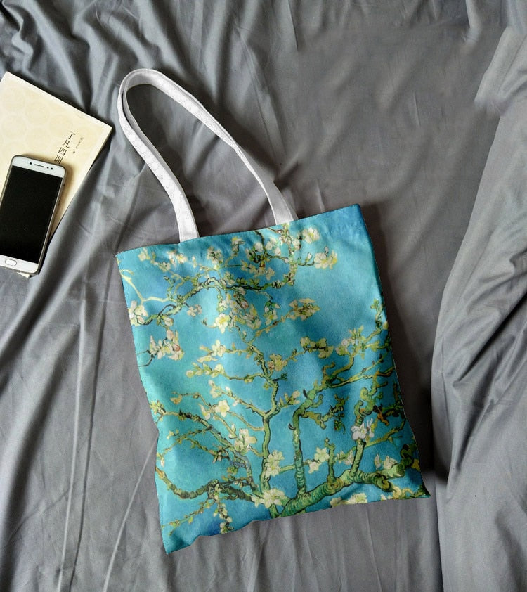Van Gogh Oil Painting Canvas Shoulder Bags.