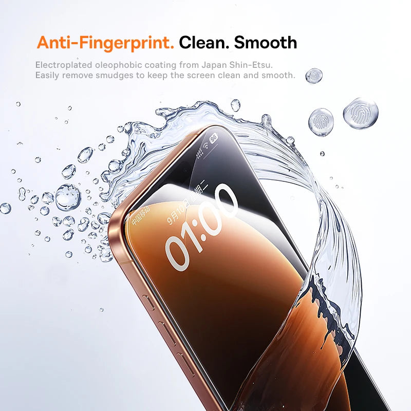 Baseus Tempered HD Screen Protector For iPhone 17 16 15 14 13 12 Pro Max