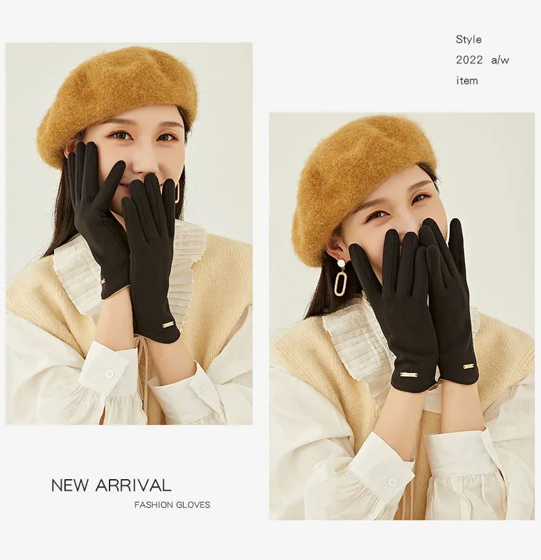 Women's Cashmere Touch Screen Gloves.