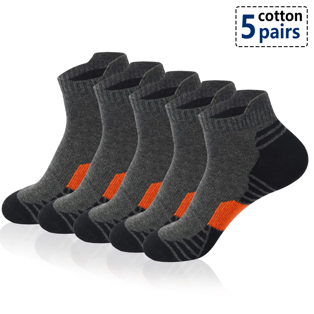 5 Pairs Cotton Breathable Sport Ankle Socks.  Size EU 38-45