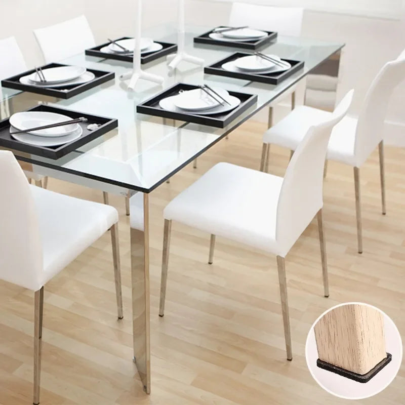 18/180Pcs Round/Square Felt Adhesive Non-Slip Furniture Pads