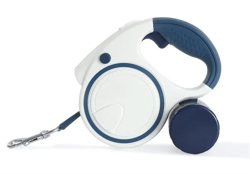 Automatic 5M Retractable Dog Leash For Small-Medium Pets With Bag Holder