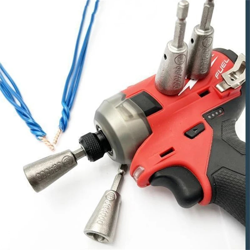 Quick Connecting 2-6 Way Cable Peeling, Wire Twisting Tool for Power Drill