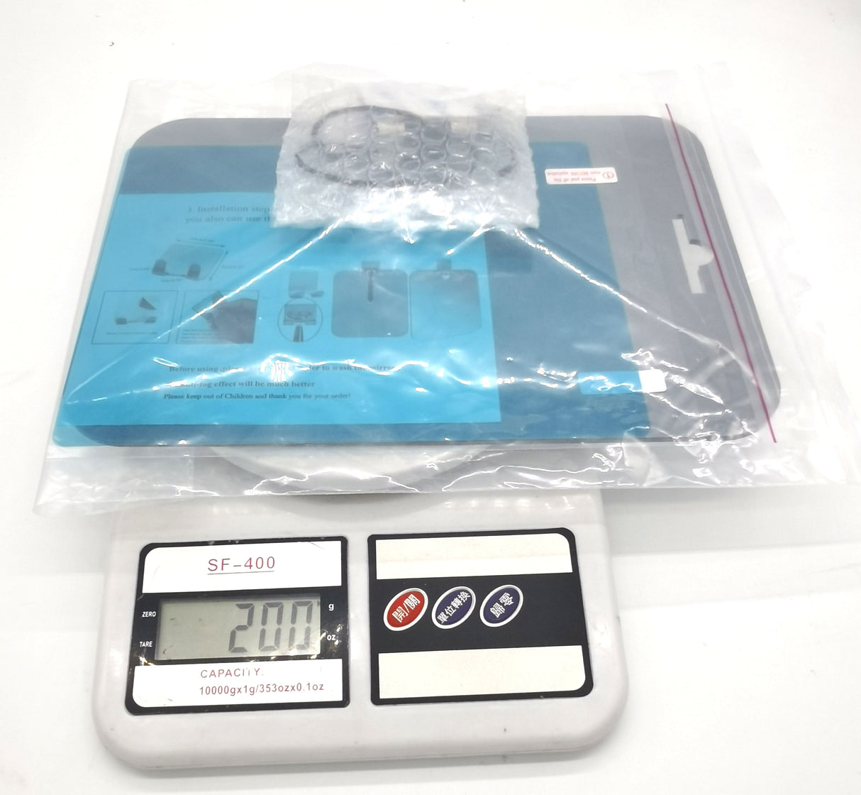 Acrylic Anti Fog Bathroom Shower Mirror With Wall Suction Cups.