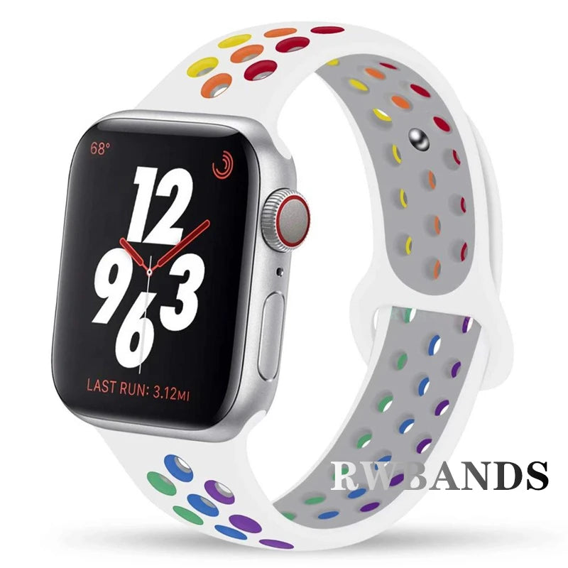 Sport Strap for Apple Watch Band 46mm 44mm 40mm 42-38-41mm 45mm Series 10 9 8 7 6 SE 5 3 Ultra 2 49mm