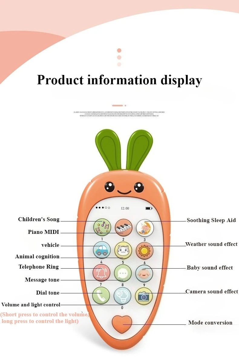 Children's Soft Plastic Music And Light Simulation Mobile Phone