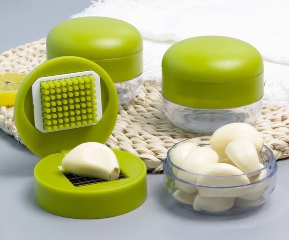 Mini Garlic Press Chopper with Storage Box