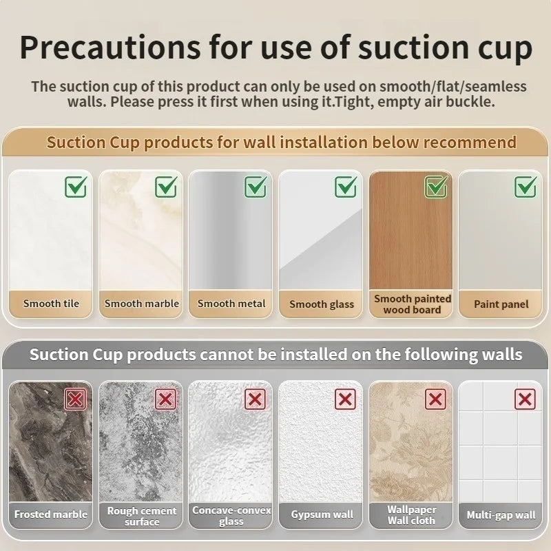 Wall Mounted Triangle/Rectangle Suction Cup Shelf Great For Showers Or Kitchens