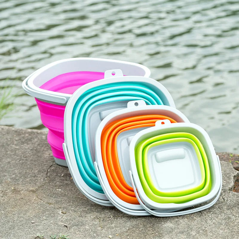 3L/5L/10L Multi-purpose Silicone Folding Bucket