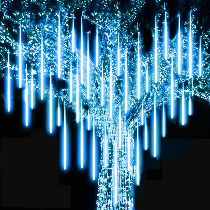 Christmas LED 30cm Or 50cm Meteor Shower Color Lights, 8 Per String