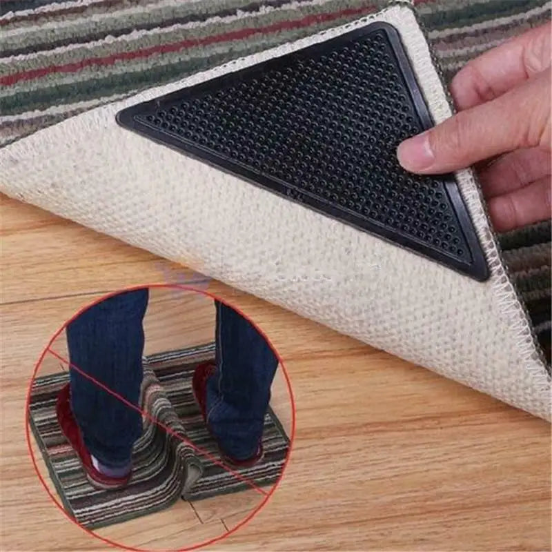 Triangle Carpet Non-slip Washable Corner Stickers