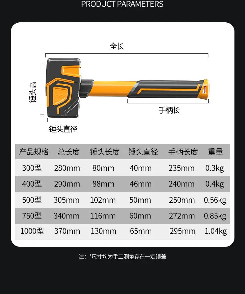 Multifunctional Rubber Hammer