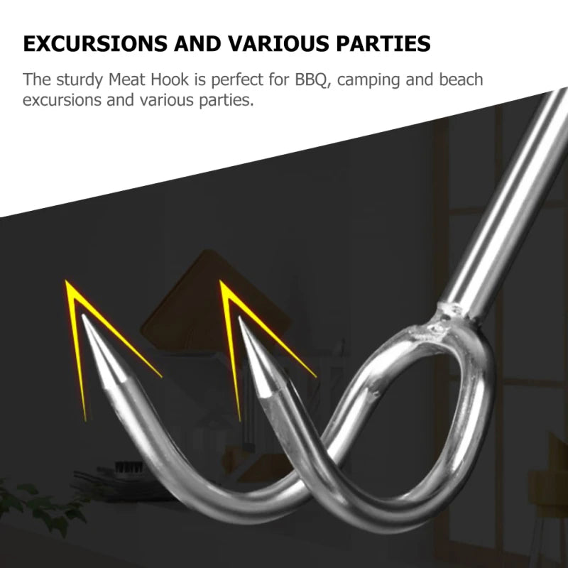 Stainless Steel Barbeque Hook For Grilling/Flipping Meat