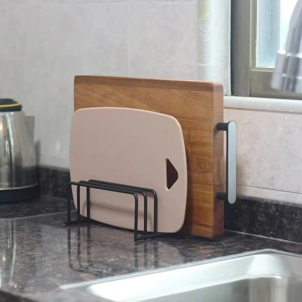 5-Tier Carbon Steel Kitchen Cutting Board Or Pot Lid Rack